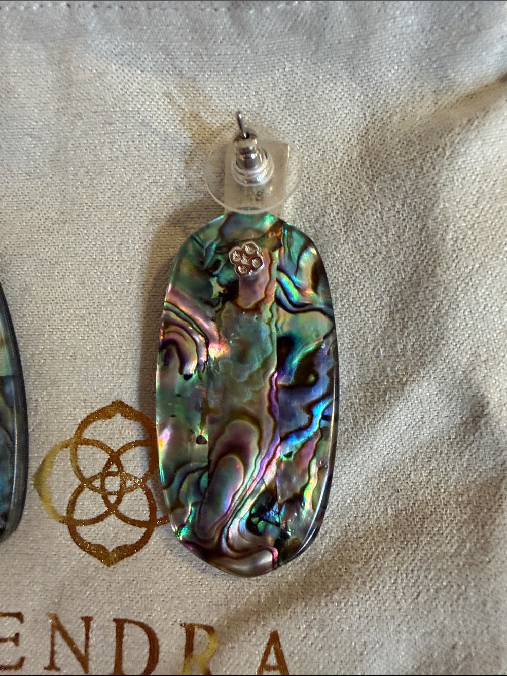 Kendra Scott Iridescent Abalone Drop Earrings - Picture 3 of 5